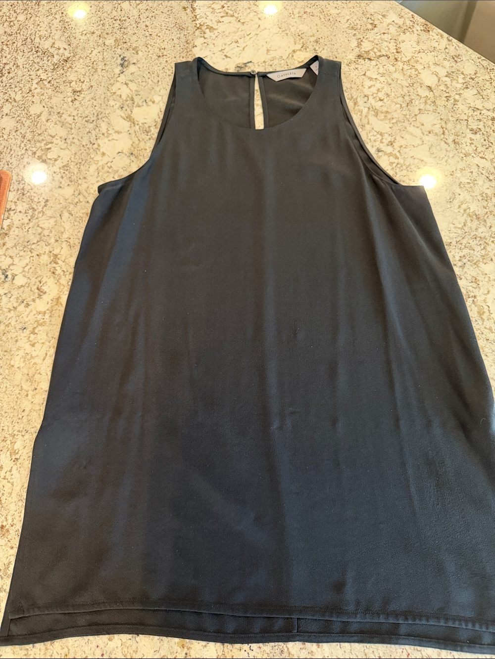 Athleta 100% Silk Black Tank NWOT